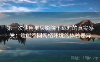 第一次使用星辰影院下载时的真实感受：适配不同网络环境的体验差异