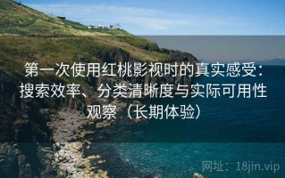 第一次使用红桃影视时的真实感受：搜索效率、分类清晰度与实际可用性观察（长期体验）