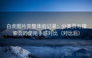 白虎图片完整体验记录：分类页与搜索页的使用手感对比（对比后）