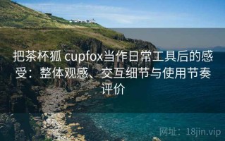 把茶杯狐 cupfox当作日常工具后的感受：整体观感、交互细节与使用节奏评价