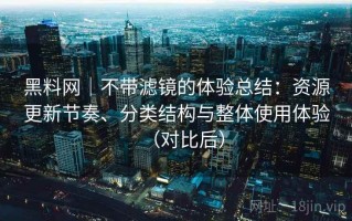 黑料网｜不带滤镜的体验总结：资源更新节奏、分类结构与整体使用体验（对比后）