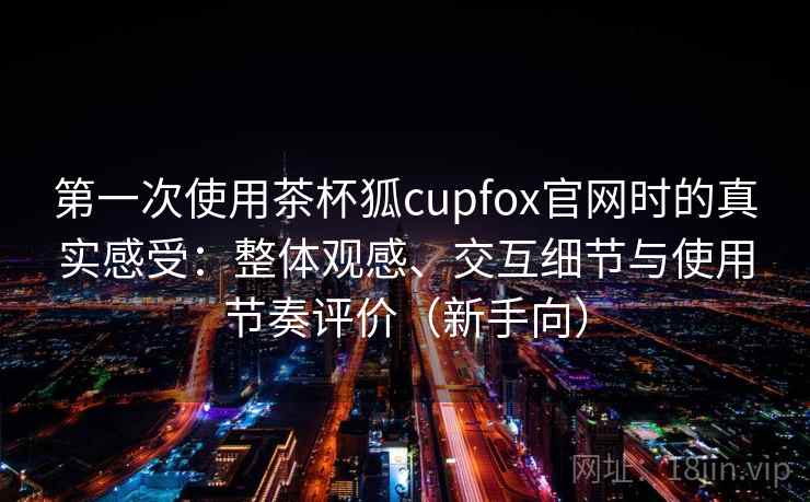 第一次使用茶杯狐cupfox官网时的真实感受：整体观感、交互细节与使用节奏评价（新手向）-第1张图片