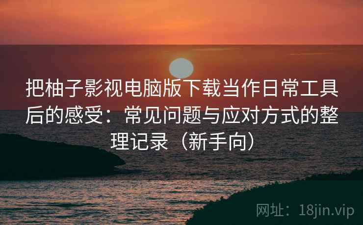 把柚子影视电脑版下载当作日常工具后的感受：常见问题与应对方式的整理记录（新手向）-第1张图片