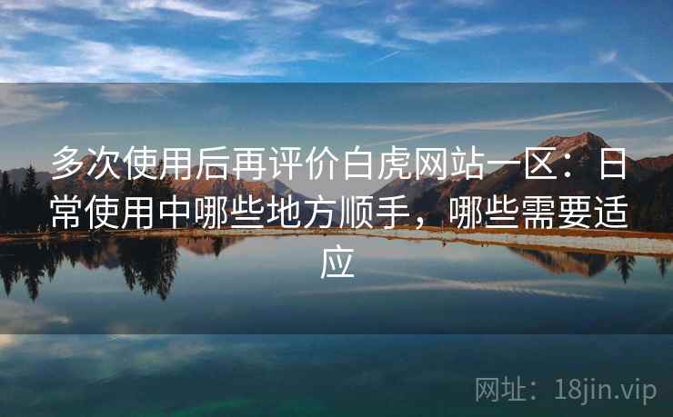 多次使用后再评价白虎网站一区:日常使用中哪些地方顺手,哪些需要适应-第1张图片 多次使用后再评价白虎网站一区:日常使用中哪些地方顺手,哪些需要适应-第1张图片
