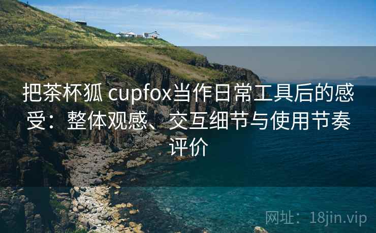 把茶杯狐 cupfox当作日常工具后的感受:整体观感、交互细节与使用节奏评价-第1张图片 把茶杯狐 cupfox当作日常工具后的感受:整体观感、交互细节与使用节奏评价-第1张图片